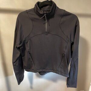 Lululemon Tech Fleece Hiking 1/4 Zip Pullover 6 Black